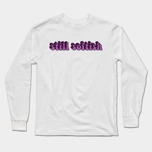 Tiktok Purple Still Softish Design Long Sleeve T-Shirt